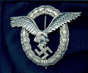 Assman Pilots Badge made from aluminium 